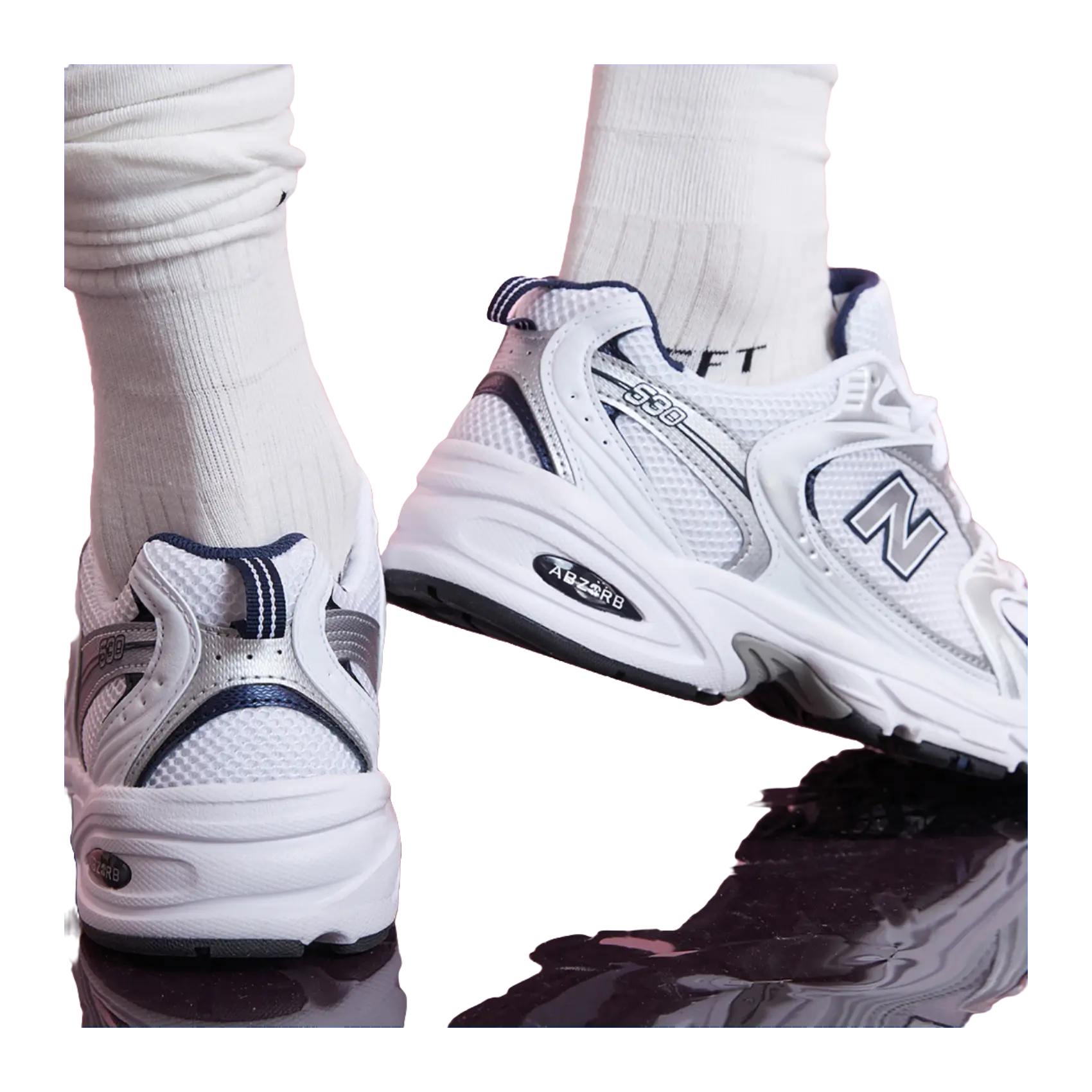 New Balance 530 White/Natural Indigo sneakers  vjsneaker.com