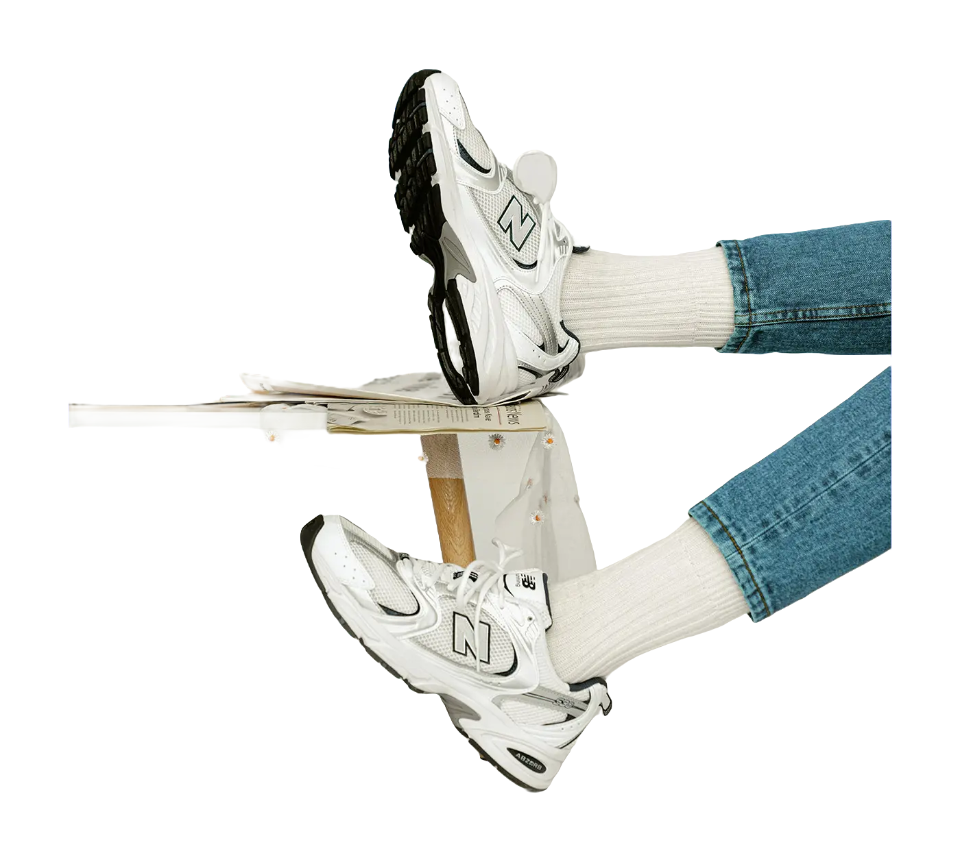 New Balance 530 White/Natural Indigo sneakers  vjsneaker.com