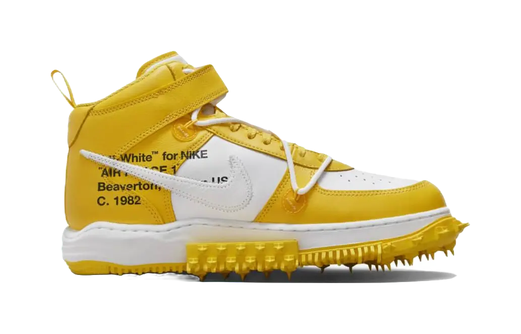 Nike Air Force 1 Mid Sp Off White Varsity Maize  vjsneaker.com