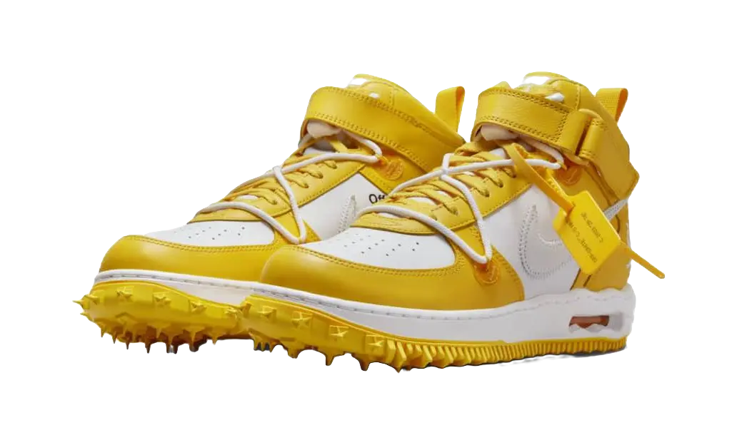 Nike Air Force 1 Mid Sp Off White Varsity Maize  vjsneaker.com