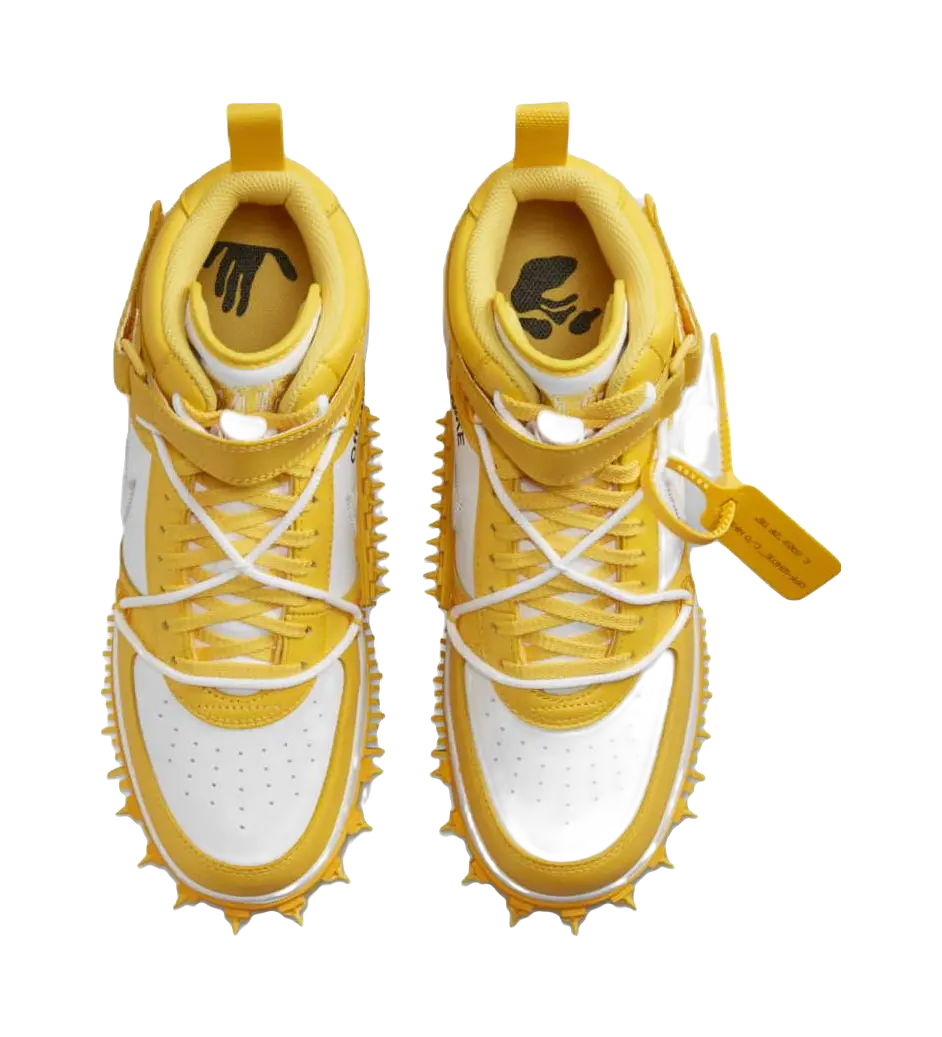 Nike Air Force 1 Mid Sp Off White Varsity Maize  vjsneaker.com