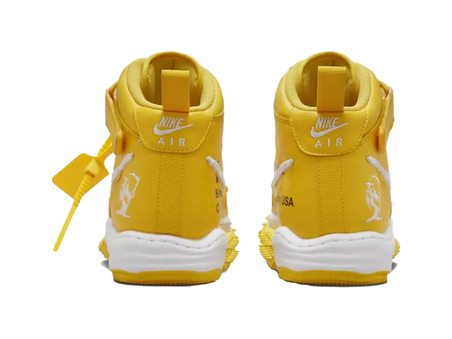 Nike Air Force 1 Mid Sp Off White Varsity Maize  vjsneaker.com