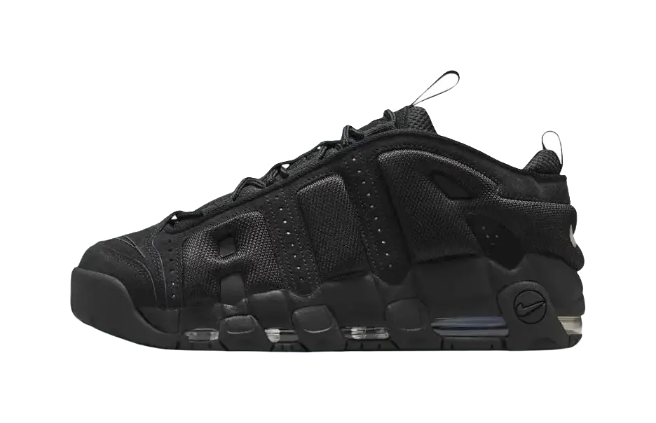 Nike Air More Uptempo Low top Vintage Basketball Shoes Unisex Black  vjsneaker.com