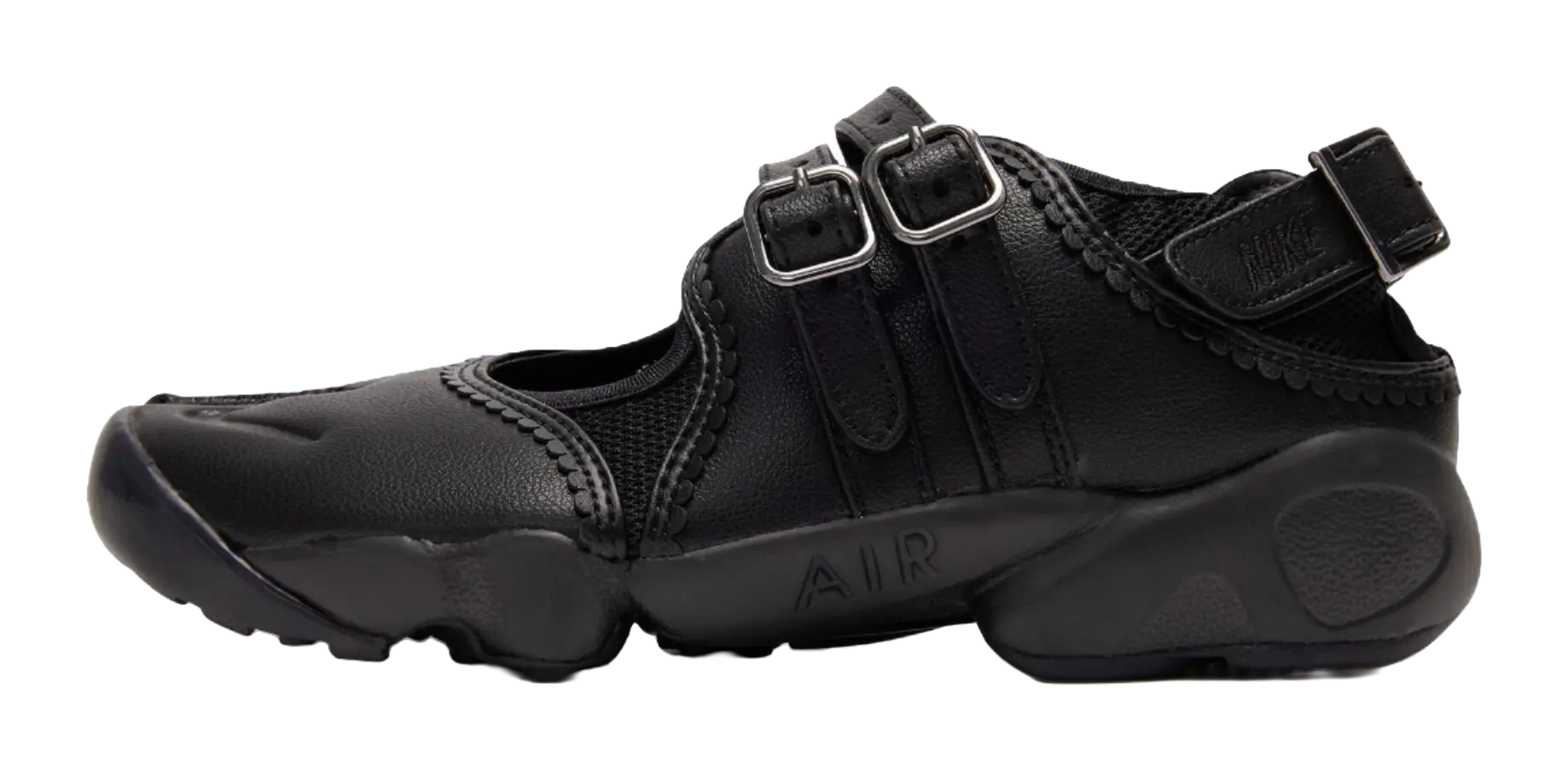 Nike Air Rift Triple Black Buckle Strap Womens  vjsneaker.com