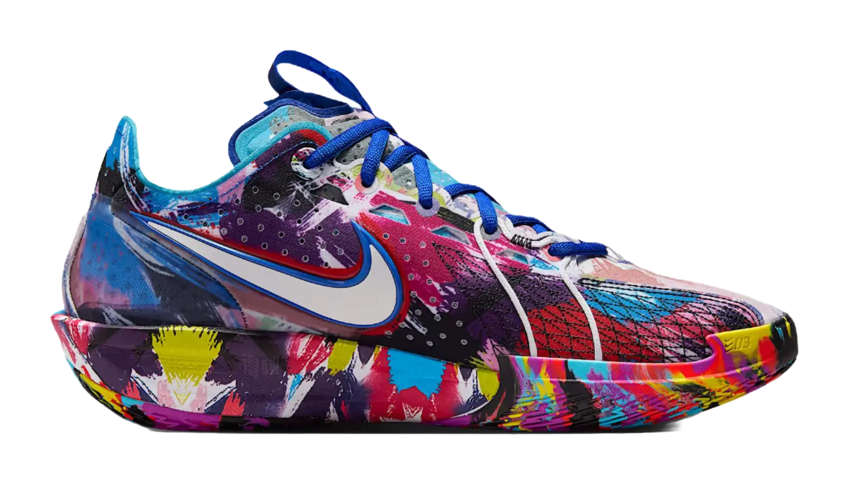 Nike Air Zoom G.T. Cut 3 EP "Jewell Loyd" Paint - Basketball Shoes Unisex Blue Red  vjsneaker.com