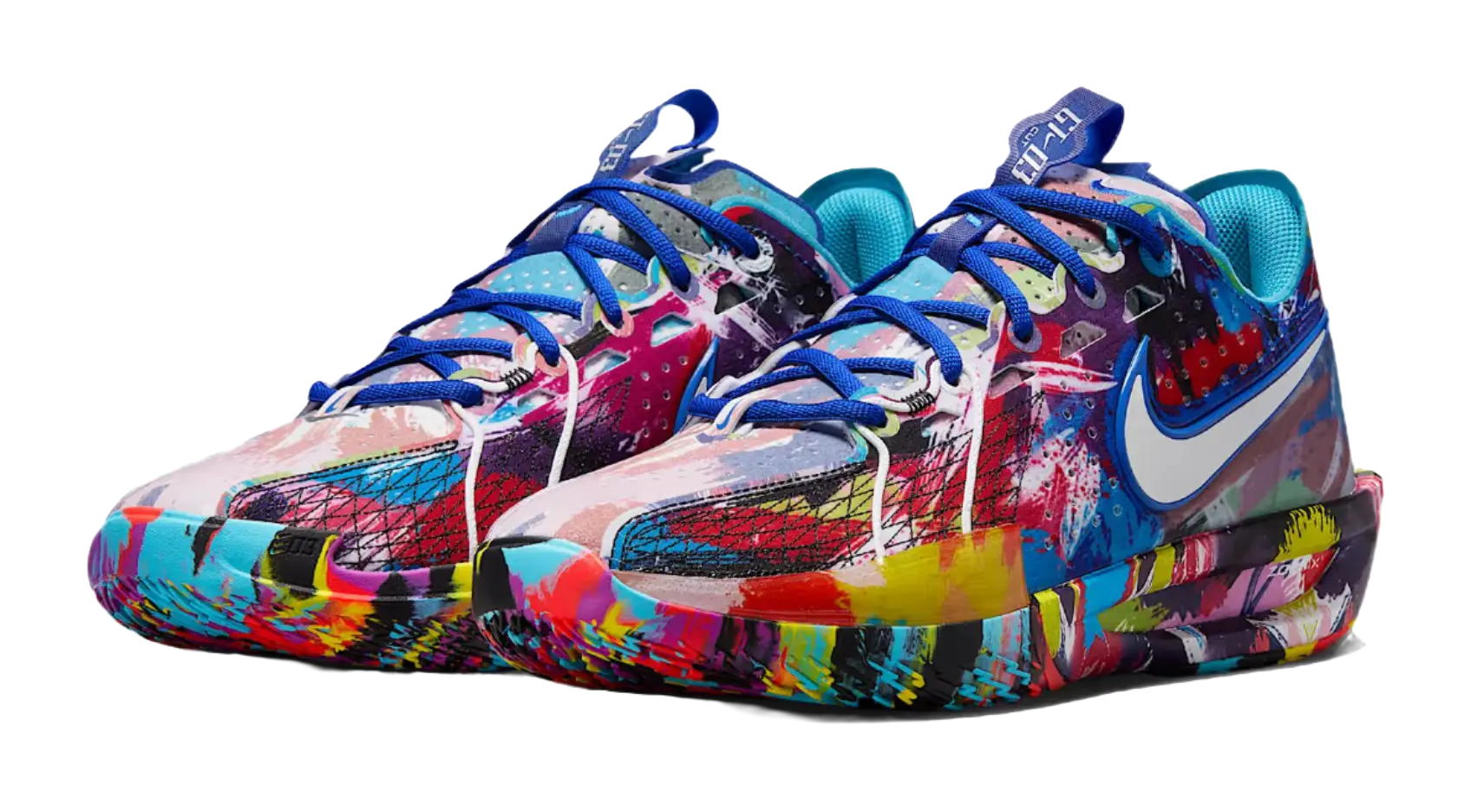 Nike Air Zoom G.T. Cut 3 EP "Jewell Loyd" Paint - Basketball Shoes Unisex Blue Red  vjsneaker.com