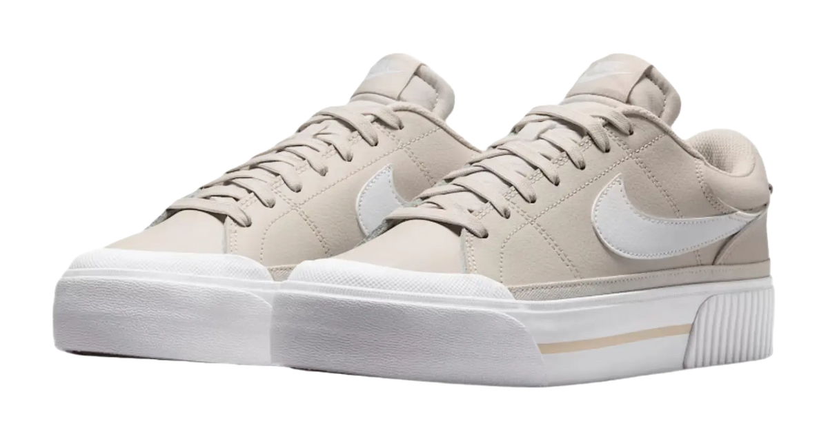 Nike Court Legacy Abrasion Resistant Low Top Skateboard Shoes Womens Beige  vjsneaker.com