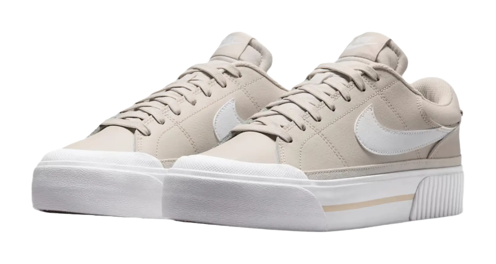 Nike Court Legacy Abrasion Resistant Low Top Skateboard Shoes Womens Beige  vjsneaker.com