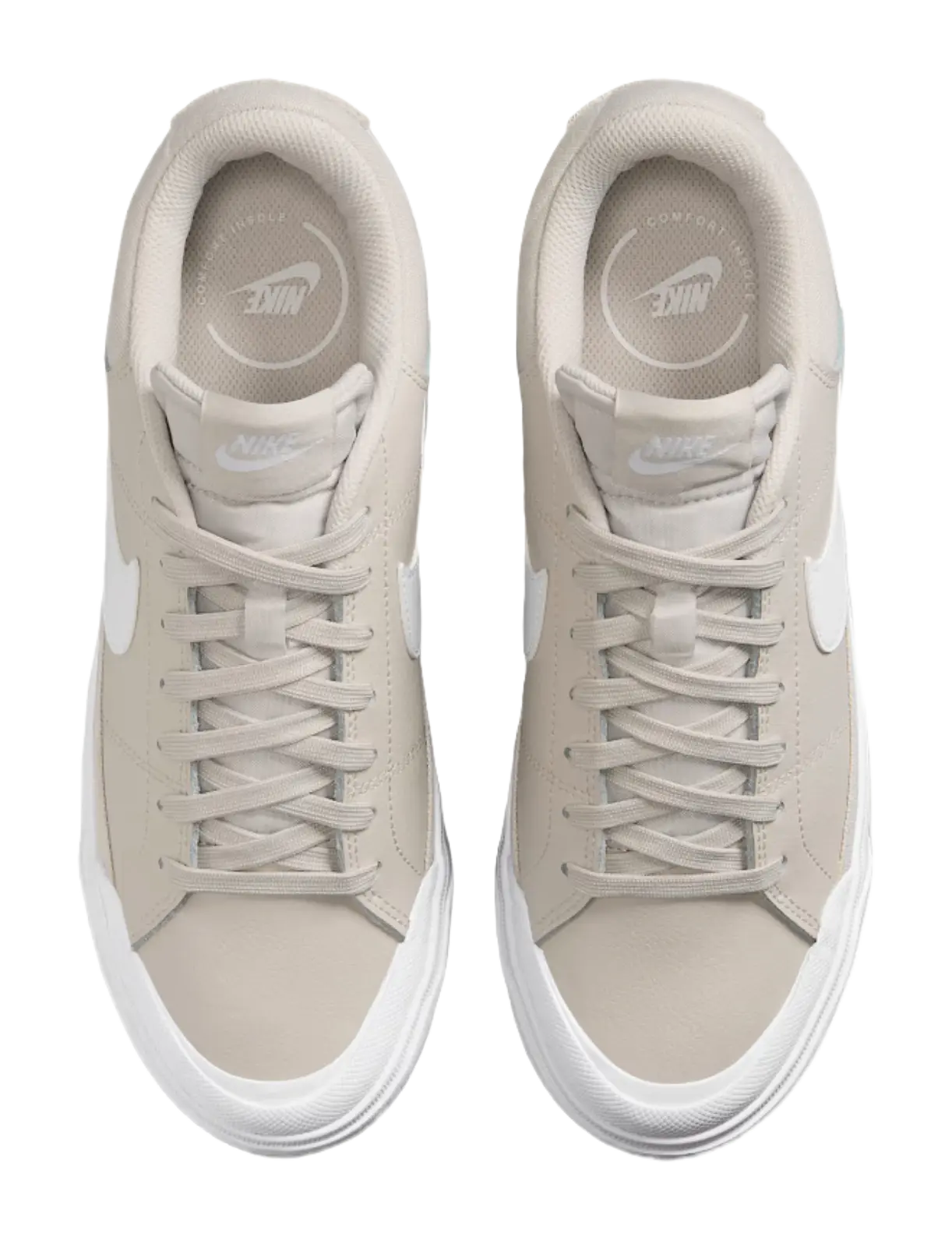 Nike Court Legacy Abrasion Resistant Low Top Skateboard Shoes Womens Beige  vjsneaker.com