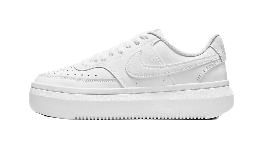 Nike Court Vision Alta Low Triple White Womens  vjsneaker.com