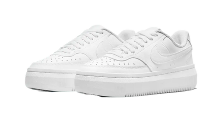 Nike Court Vision Alta Low Triple White Womens  vjsneaker.com