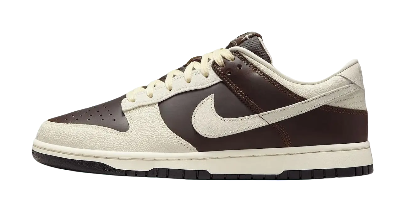 Nike Dunk Abrasion Resistant Low top Skateboard Shoes Mens Brown White  vjsneaker.com