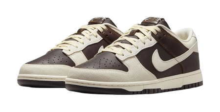 Nike Dunk Abrasion Resistant Low top Skateboard Shoes Mens Brown White  vjsneaker.com