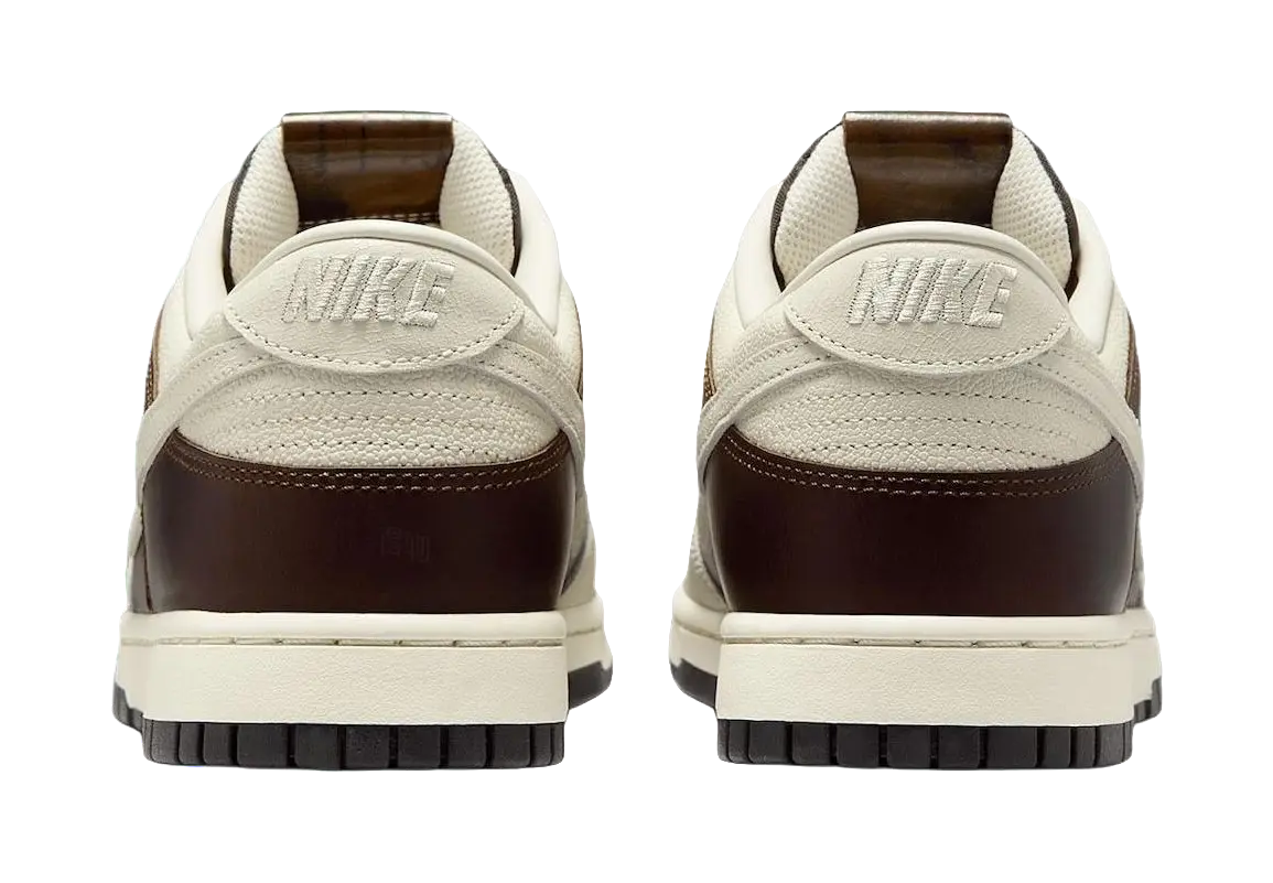 Nike Dunk Abrasion Resistant Low top Skateboard Shoes Mens Brown White  vjsneaker.com