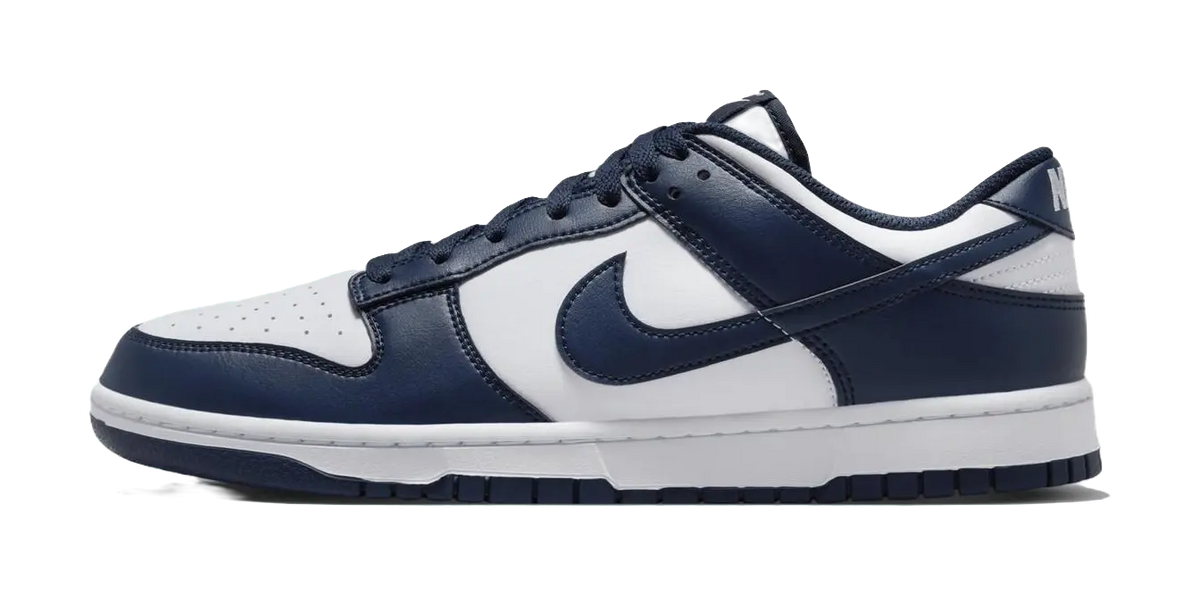 Nike Dunk Low White Midnight Navy  vjsneaker.com
