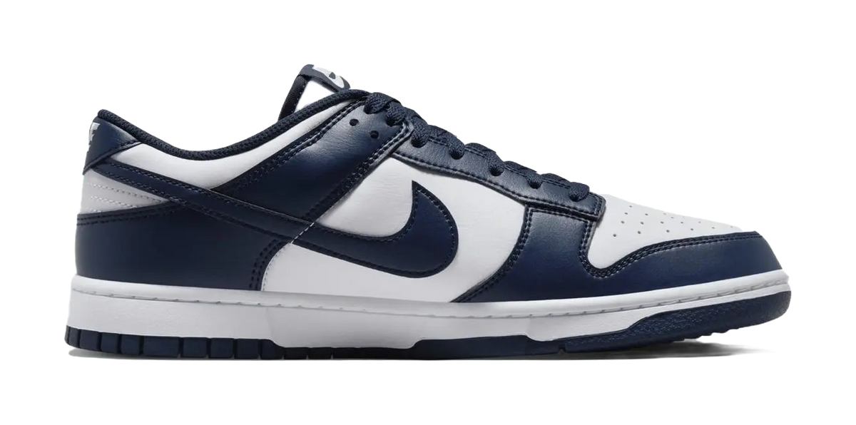 Nike Dunk Low White Midnight Navy  vjsneaker.com
