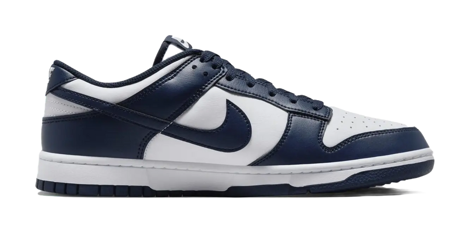 Nike Dunk Low White Midnight Navy  vjsneaker.com