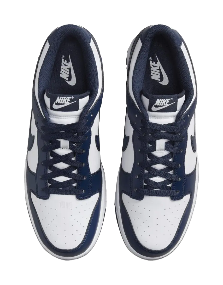 Nike Dunk Low White Midnight Navy  vjsneaker.com