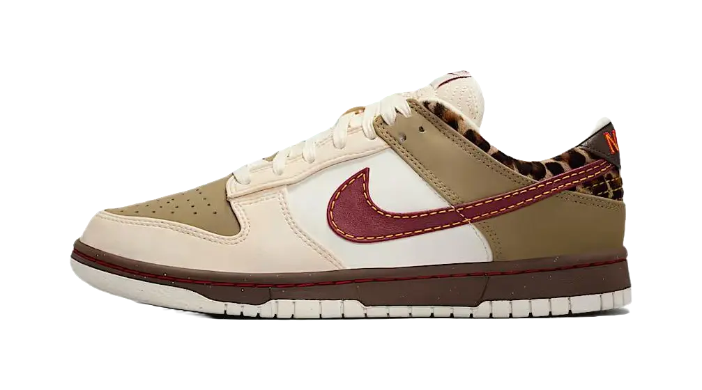 Nike Dunk Low top Skateboard Shoes Womens Beige Red  vjsneaker.com