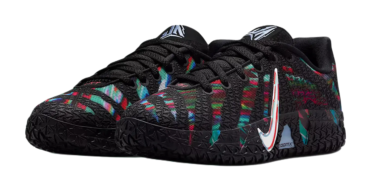 Nike Ja Morant 3 Low top Childrens Basketball Shoes Black White Red Unisex  vjsneaker.com