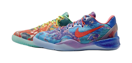 Nike Kobe 8 Slip Resistant Shock Absorbers Low Top Childrens Basketball Shoes Orange/Blue/Green/Red  vjsneaker.com