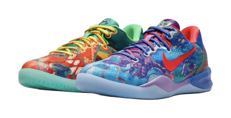 Nike Kobe 8 Slip Resistant Shock Absorbers Low Top Childrens Basketball Shoes Orange/Blue/Green/Red  vjsneaker.com