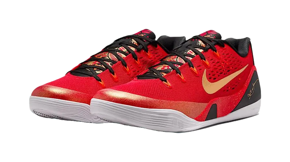 Nike Kobe 9 Low Protro EM "China" - Basketball Shoes Mens Red Black  vjsneaker.com