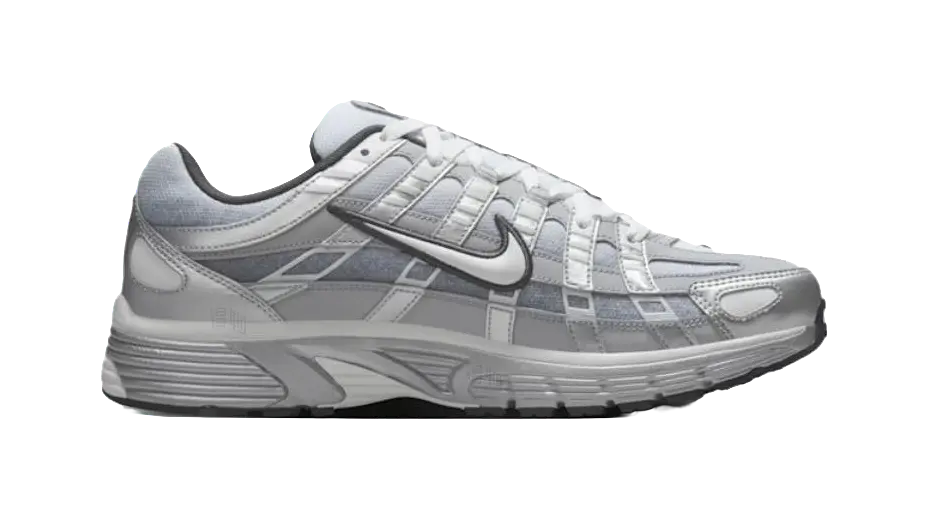 Nike P 6000 Abrasion Resistant Low top Casual Running Shoes Mens Silver Gray  vjsneaker.com