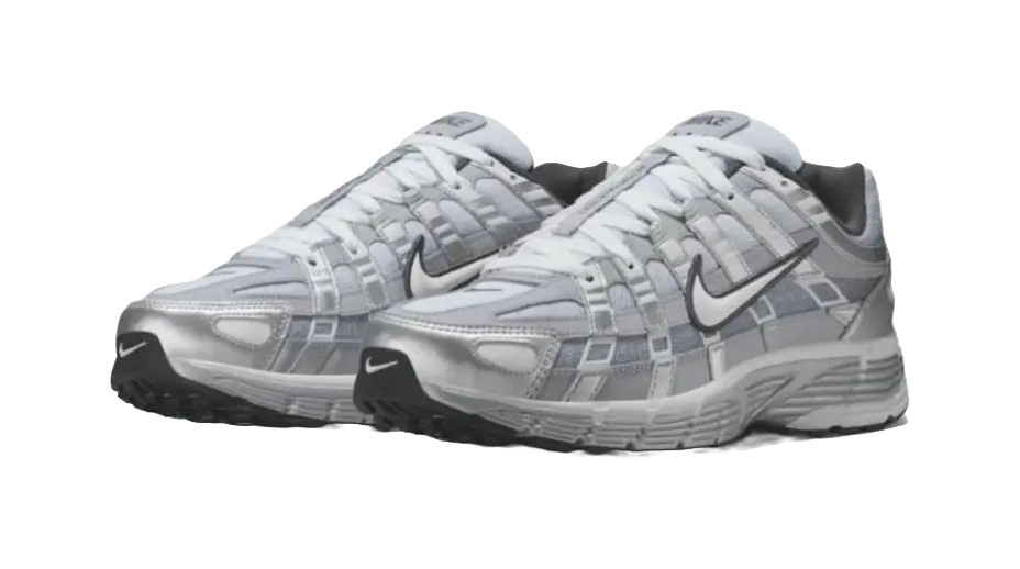 Nike P 6000 Abrasion Resistant Low top Casual Running Shoes Mens Silver Gray  vjsneaker.com