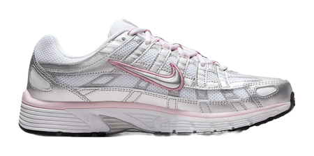 Nike P 6000 Abrasion Resistant Low top Track  Field Competition Racing Running Shoes Womens White Silver  vjsneaker.com