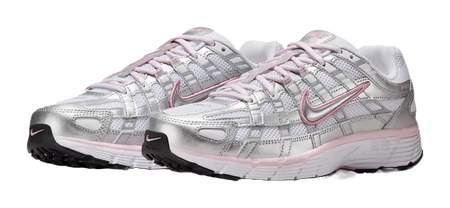 Nike P 6000 Abrasion Resistant Low top Track  Field Competition Racing Running Shoes Womens White Silver  vjsneaker.com