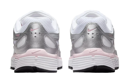 Nike P 6000 Abrasion Resistant Low top Track  Field Competition Racing Running Shoes Womens White Silver  vjsneaker.com