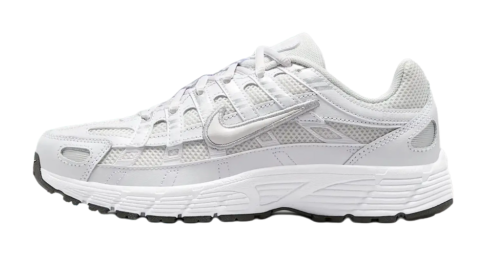 Nike P 6000 Anti Slip Wear Resistant Low Top Kids Running Shoes White  vjsneaker.com