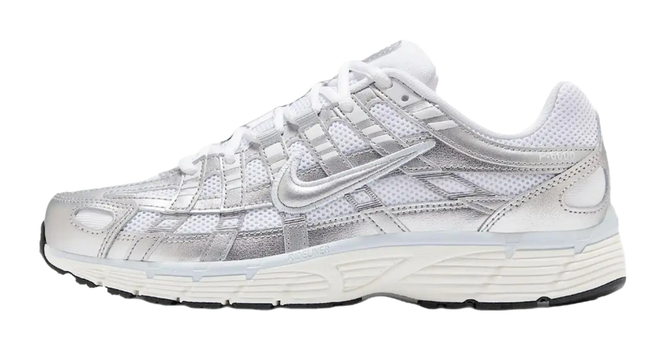 Nike P 6000 White Blue Tint Sail Metallic Silver Womens  vjsneaker.com