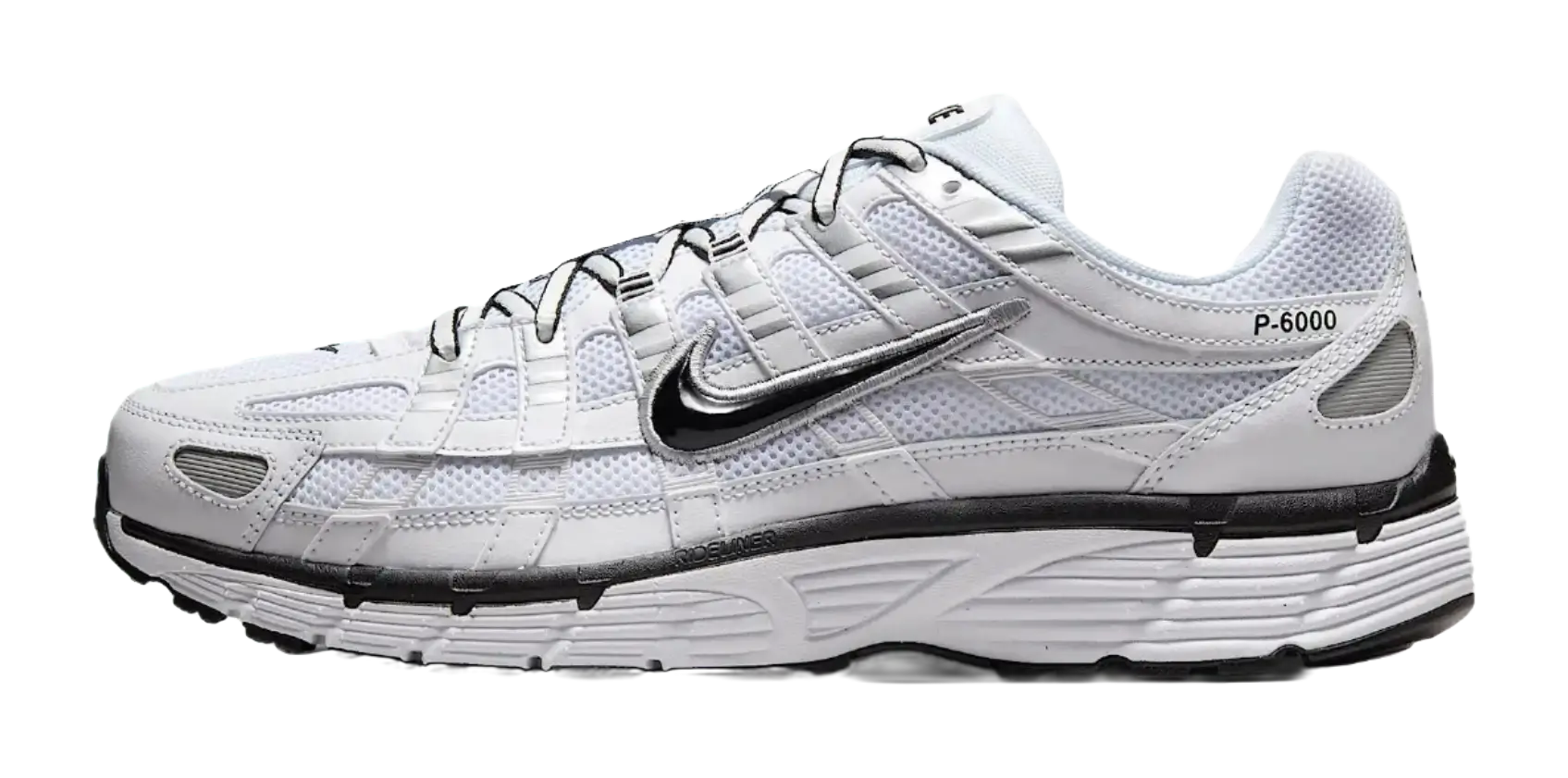 Nike P 6000 White Metallic Silver Black  vjsneaker.com