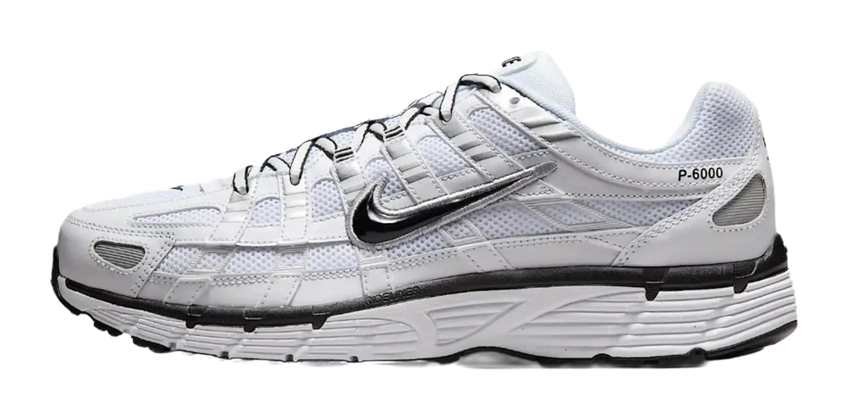 Nike P 6000 White Metallic Silver Black  vjsneaker.com