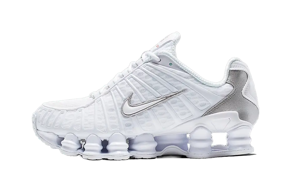 Nike Shox Tl White Silver Womens  vjsneaker.com