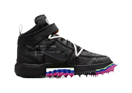 Nike X Off White Air Force 1 Mid Black  vjsneaker.com