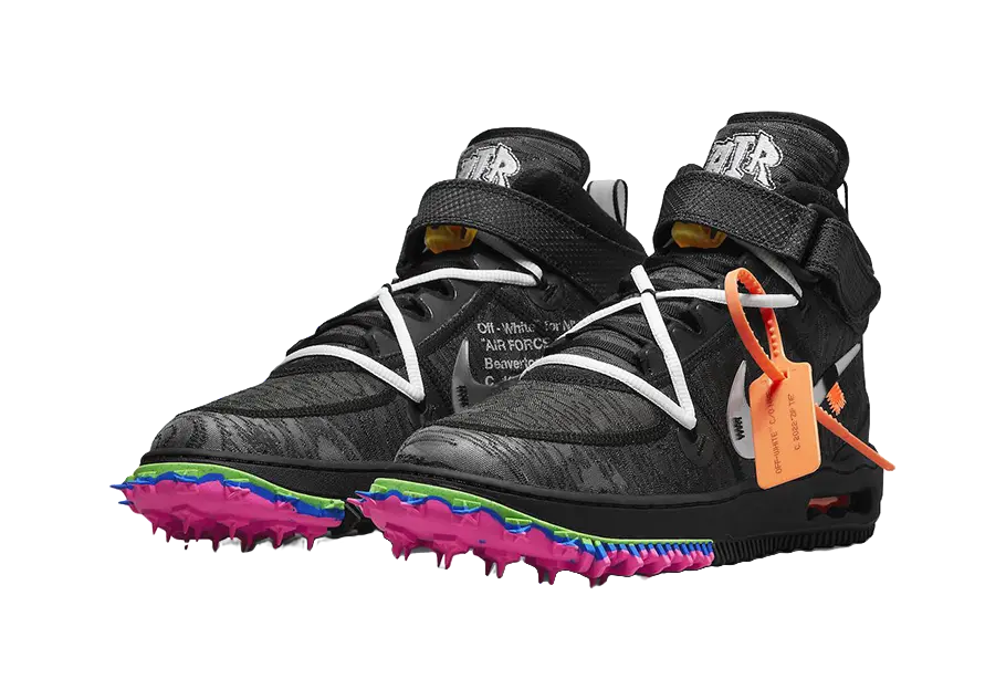 Nike X Off White Air Force 1 Mid Black  vjsneaker.com