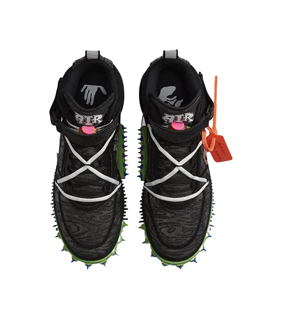 Nike X Off White Air Force 1 Mid Black  vjsneaker.com