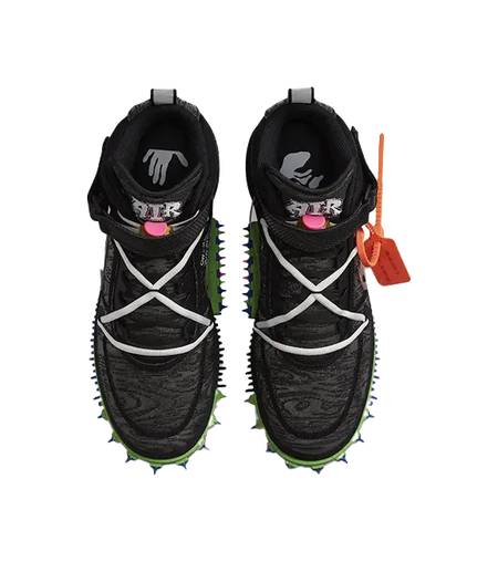 Nike X Off White Air Force 1 Mid Black  vjsneaker.com