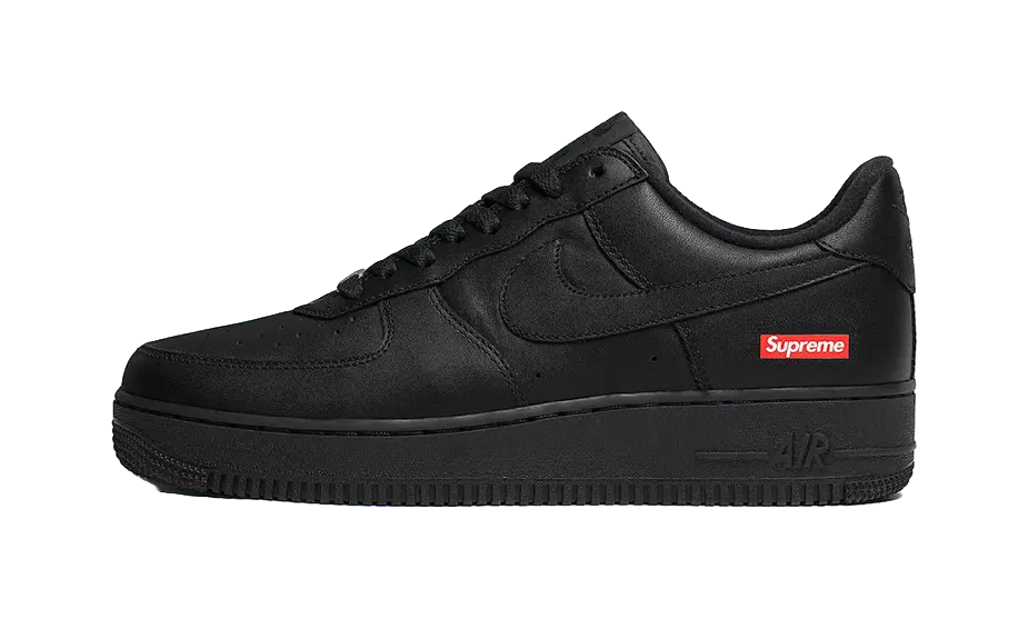 Nike X Supreme Air Force 1 Low Box Logo Black  vjsneaker.com