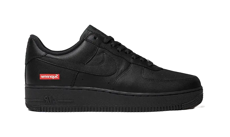 Nike X Supreme Air Force 1 Low Box Logo Black  vjsneaker.com