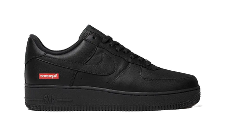 Nike X Supreme Air Force 1 Low Box Logo Black  vjsneaker.com