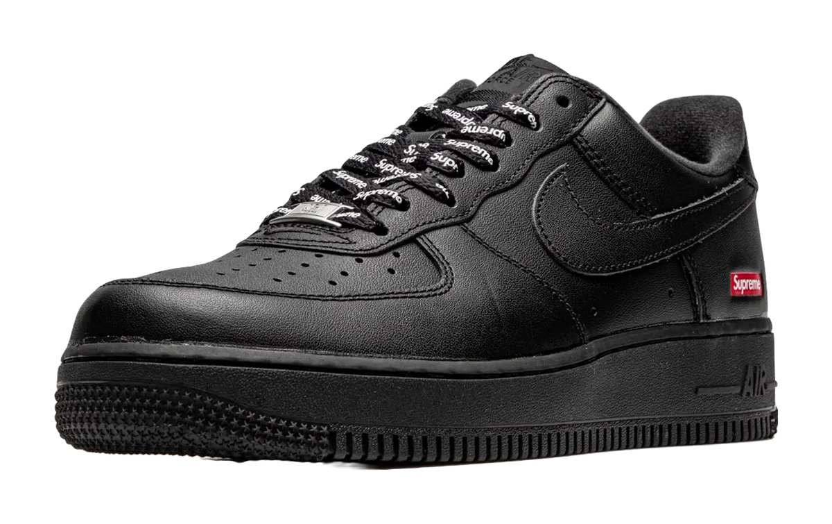 Nike X Supreme Air Force 1 Low Box Logo Black  vjsneaker.com