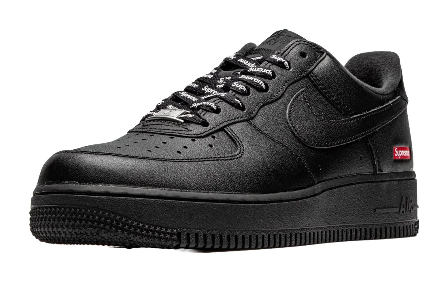 Nike X Supreme Air Force 1 Low Box Logo Black  vjsneaker.com