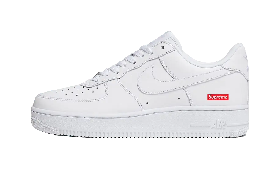 Nike X Supreme Air Force 1 Low Box Logo White  vjsneaker.com