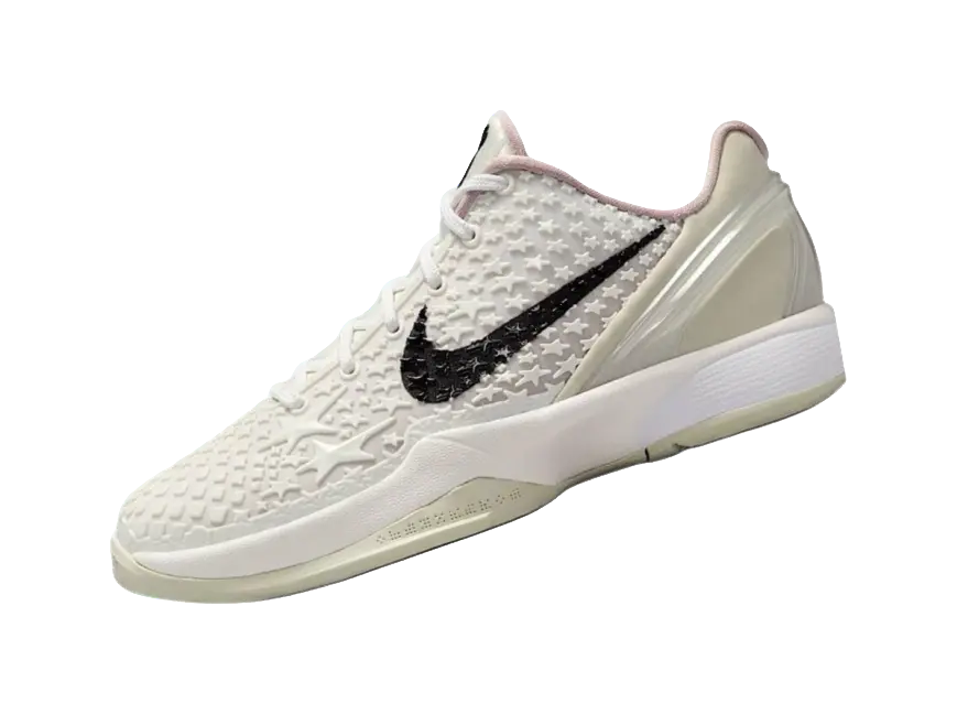 Nike Zoom Kobe 6 Anti Slip Wear Resistant Low Top Childrens Basketball Shoes White  vjsneaker.com