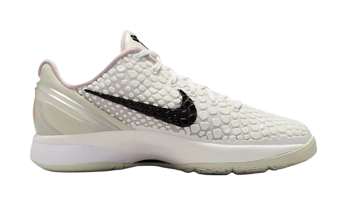 Nike Zoom Kobe 6 Anti Slip Wear Resistant Low Top Childrens Basketball Shoes White  vjsneaker.com