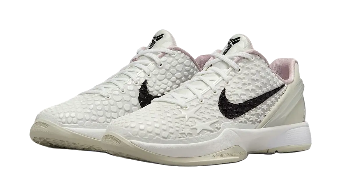 Nike Zoom Kobe 6 Anti Slip Wear Resistant Low Top Childrens Basketball Shoes White  vjsneaker.com